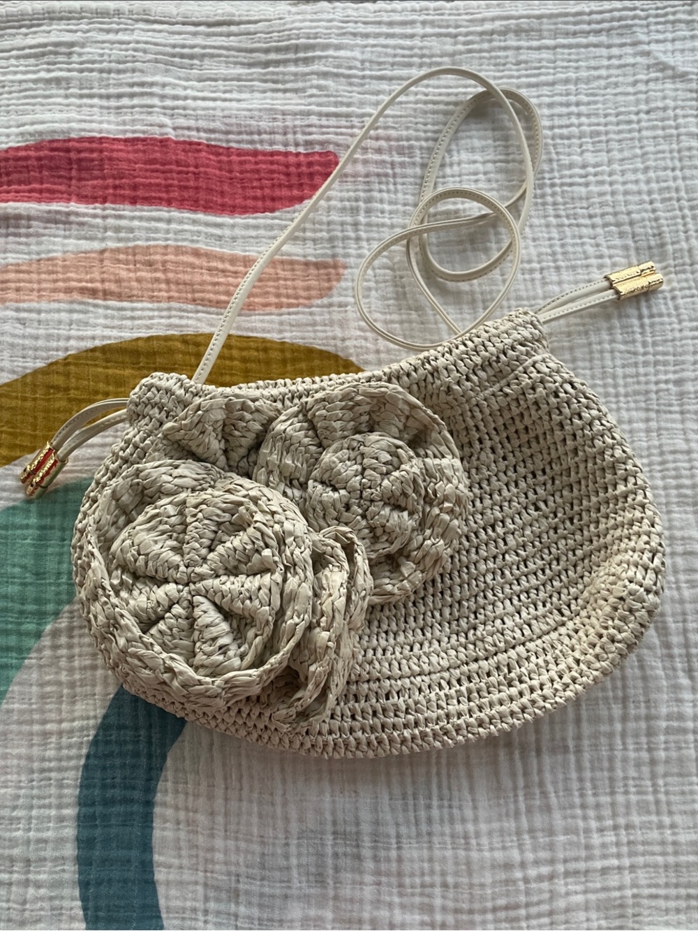 Ulla Johnson Lali Rose Crochet Crossbody Bag **Pristine Condition**